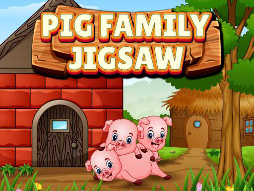 Pig Family Jigsaw Game Image Pig Family Jigsaw Game