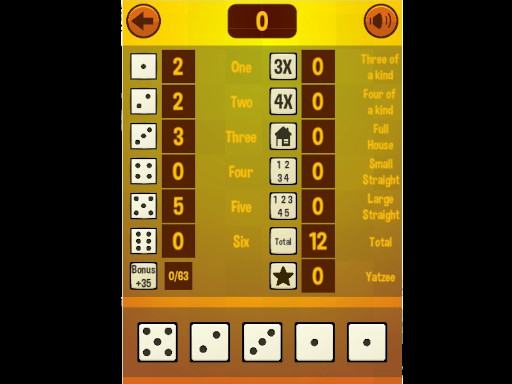 Yatzee Game Image Yatzee Game